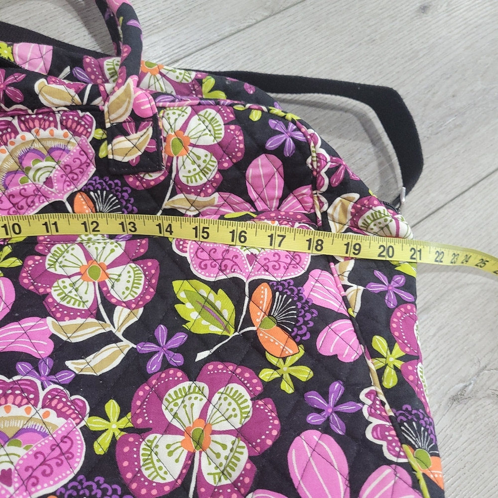 Vera Brandly Floral Black and Pink Travel bag - Picture 3 of 7